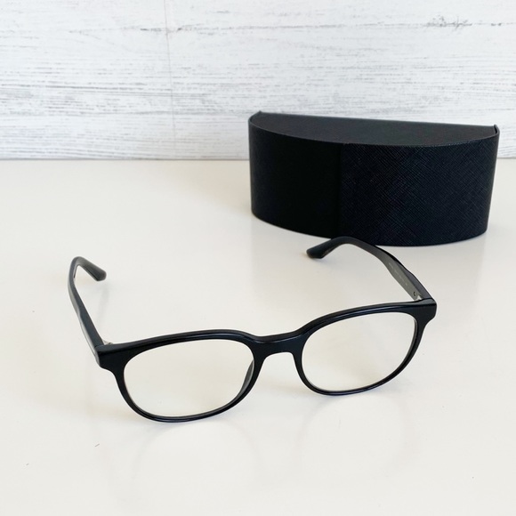 Prada Accessories - Prada Journal Black Prescription Glasses Frames with Case and Cleaning Cloth